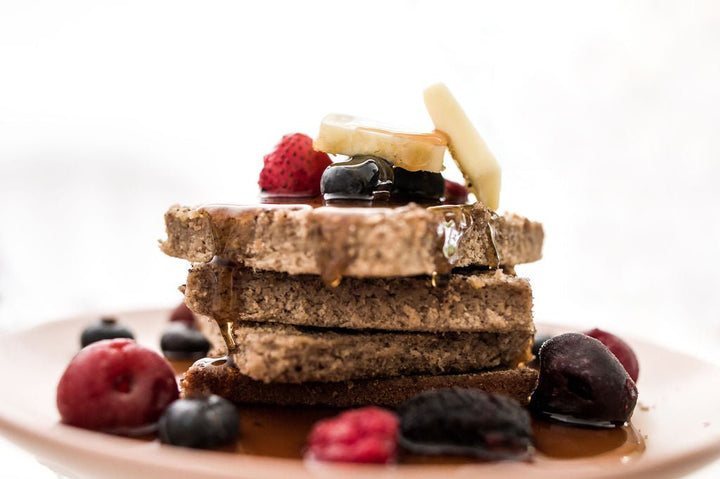 Vanilla Chai Pancakes white background