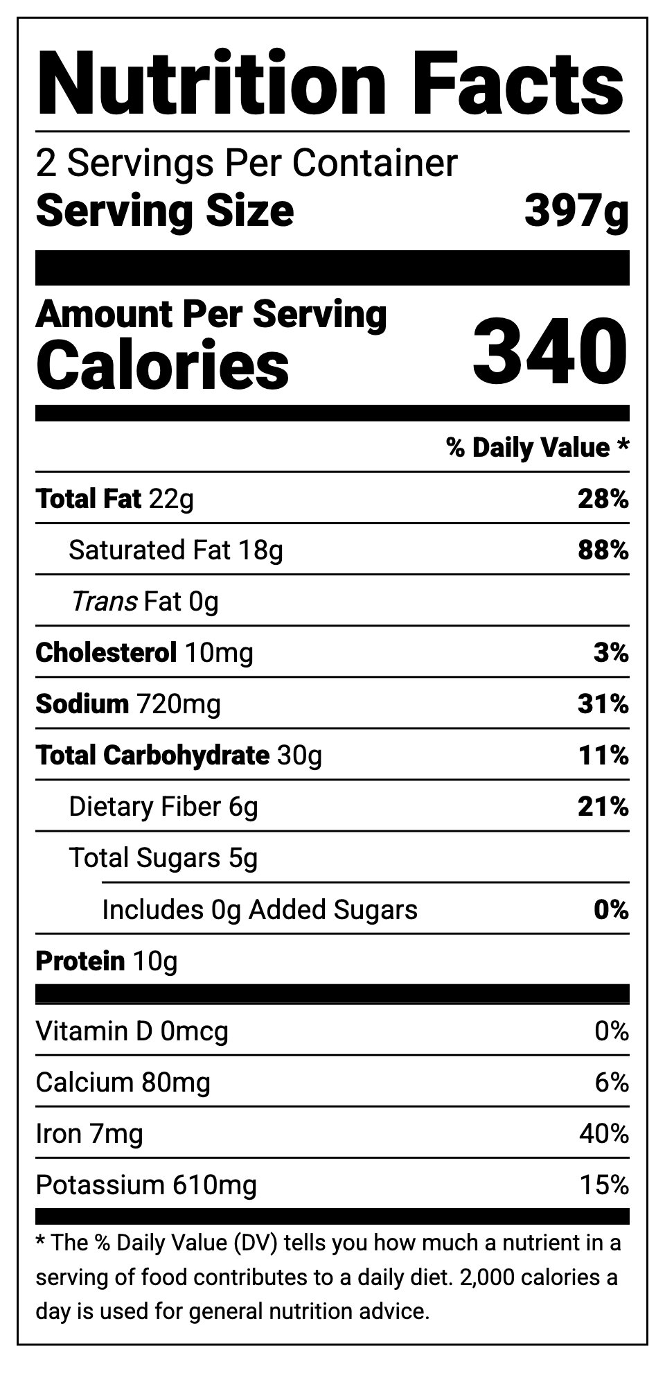 Golden Red Lentil Stew Nutrition Facts