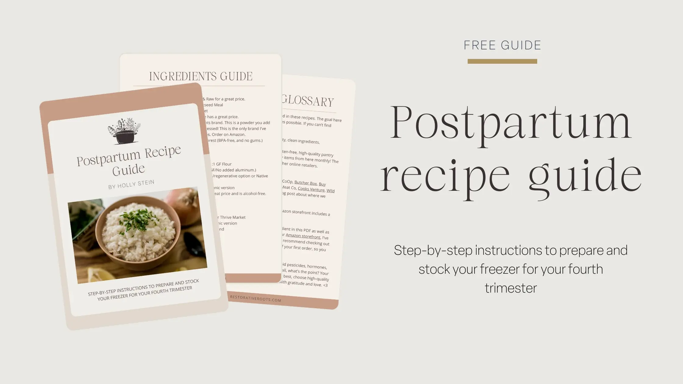 Recipe Free Guide Banner