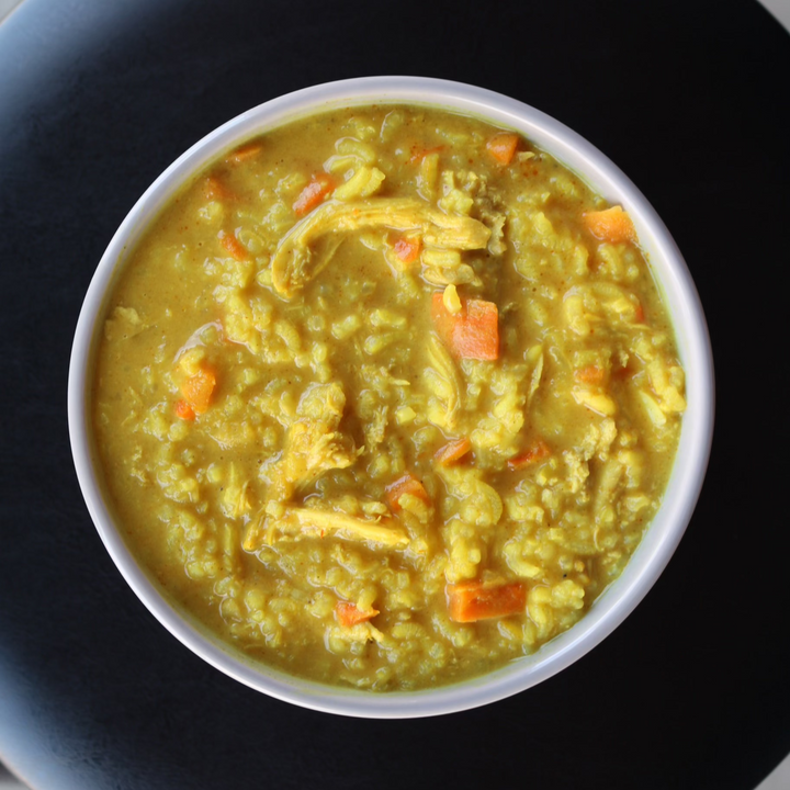 Yellow Chicken Curry Top View