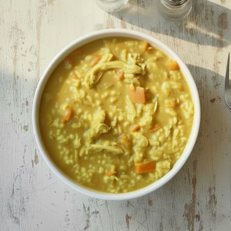 Yellow Chicken Curry Top View